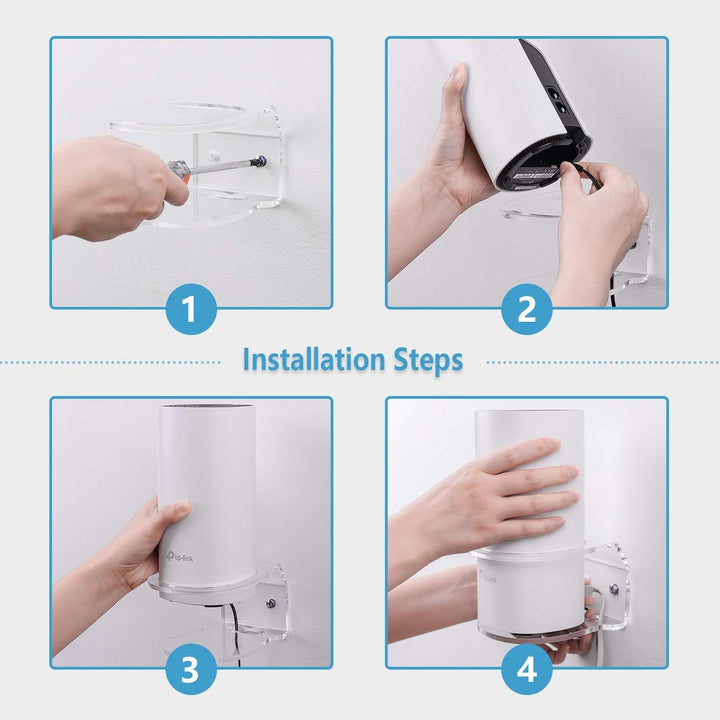 HOLACA Wandhalterung für TP-Link Deco M4/E4/S4/S7/P9 Whole Home Mesh WiFi System, Kabel-Management H