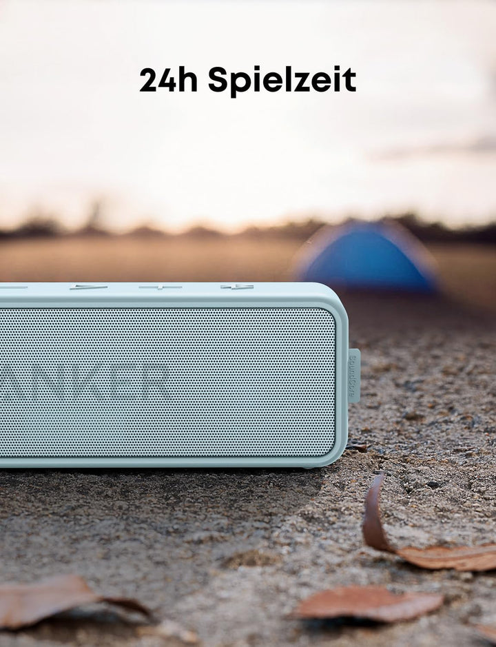 soundcore Anker 2 Portable Bluetooth Speaker with 12W Stereo Sound, BassUp, IPX7 Waterproof, 24-Hour