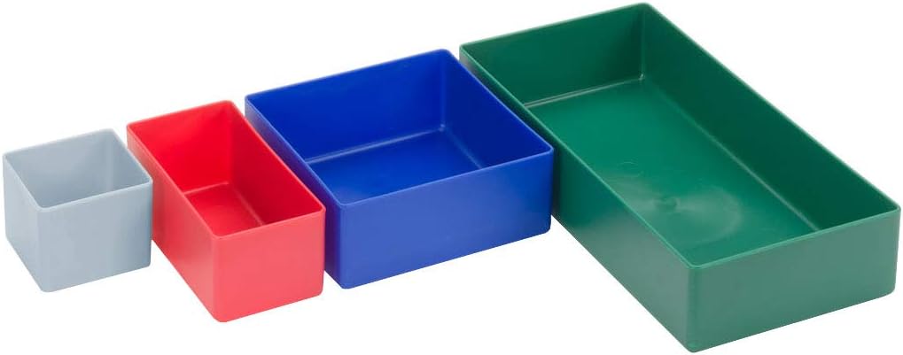 1a-TopStore 10 Stk. Einsatzkästen Einsatzboxen Schubladen-Einsatzkasten Sortierboxen, 32 Grössen, 5