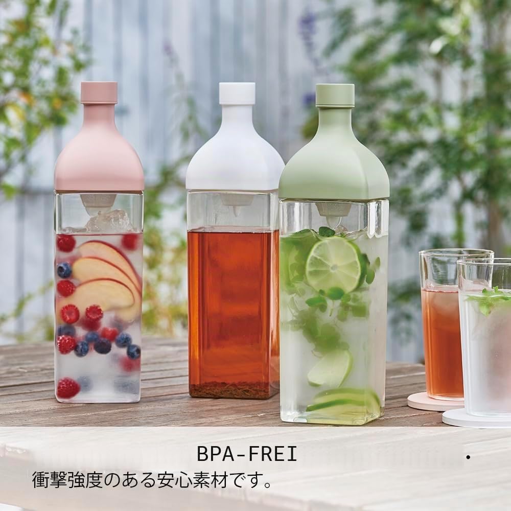 Hario KAB-120-SPR Cold Brew Tea Bottle Ka-Ku, plastik, Smoky Pink 1200ml Smoky Pink, 1200ml Smoky Pi