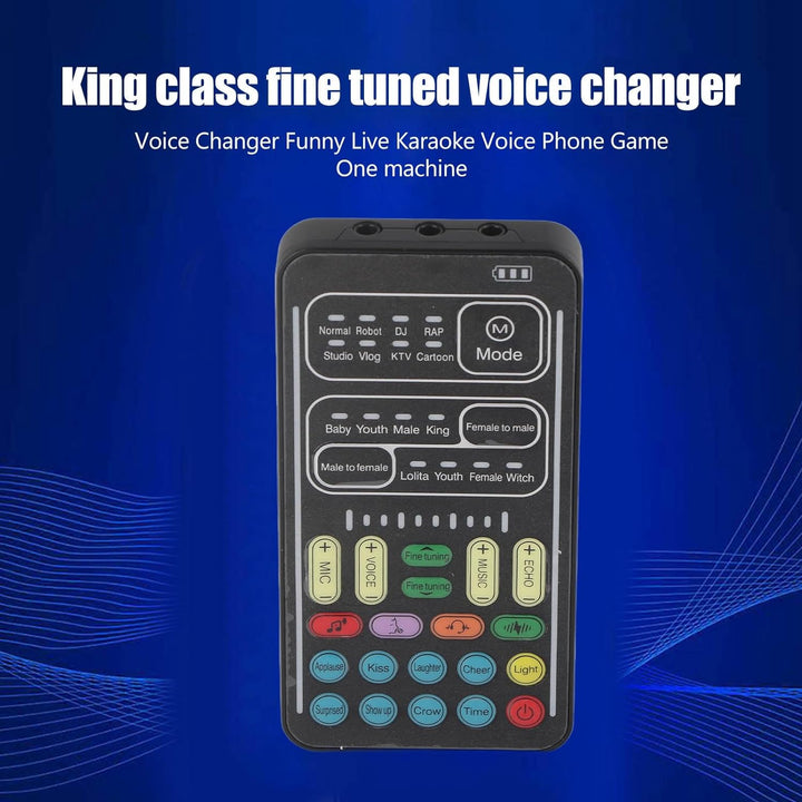 Annadue Voice Changer, I9 Voice Changer Set Tragbarer -Soundkarten-Live-Streaming-Mixer mit Mikrofon