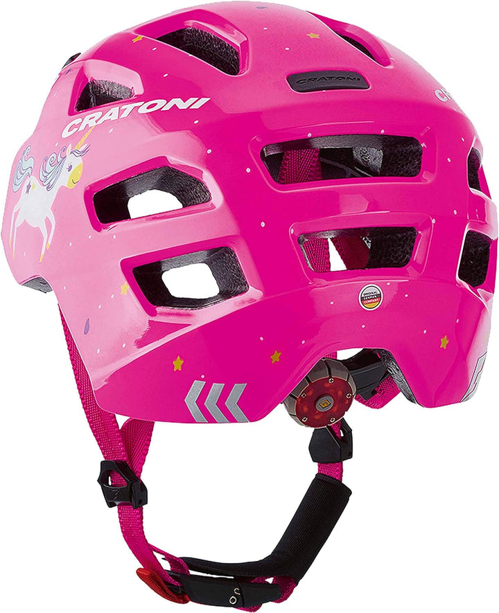 Cratoni Unisex Jugend Maxster Fahrradhelm, Einhorn/Pink Glanz, XS/S