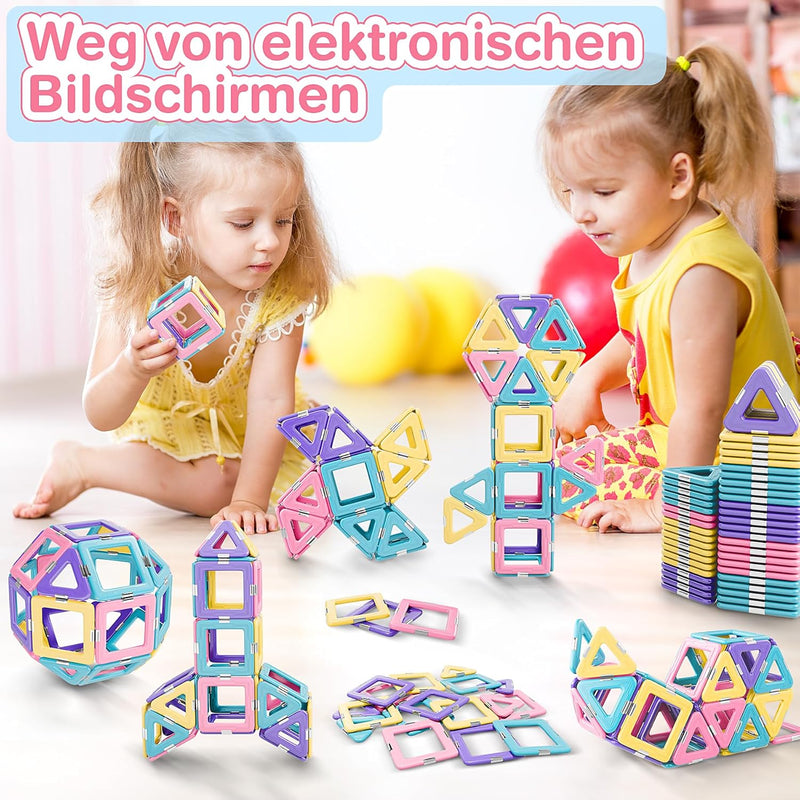 Lovchil Magnetische Bausteine, Magnetspielzeug Magneten Kinder, Magnetbausteine Magnet Montessori Sp