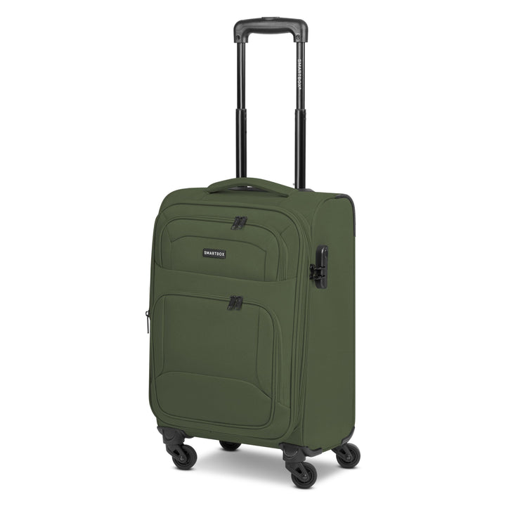 SMARTBOX Weichgepäck Kabinen-Koffer für Damen & Herren | Kleiner Cabin-Trolley 36 x 23 x 57 cm | 4 R