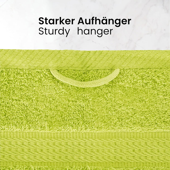 8 TLG. Handtuch-Set in vielen Farben - 8 Handtücher 50x100 cm - Farbe apfelgrün 8er Pack Apfelgrün,
