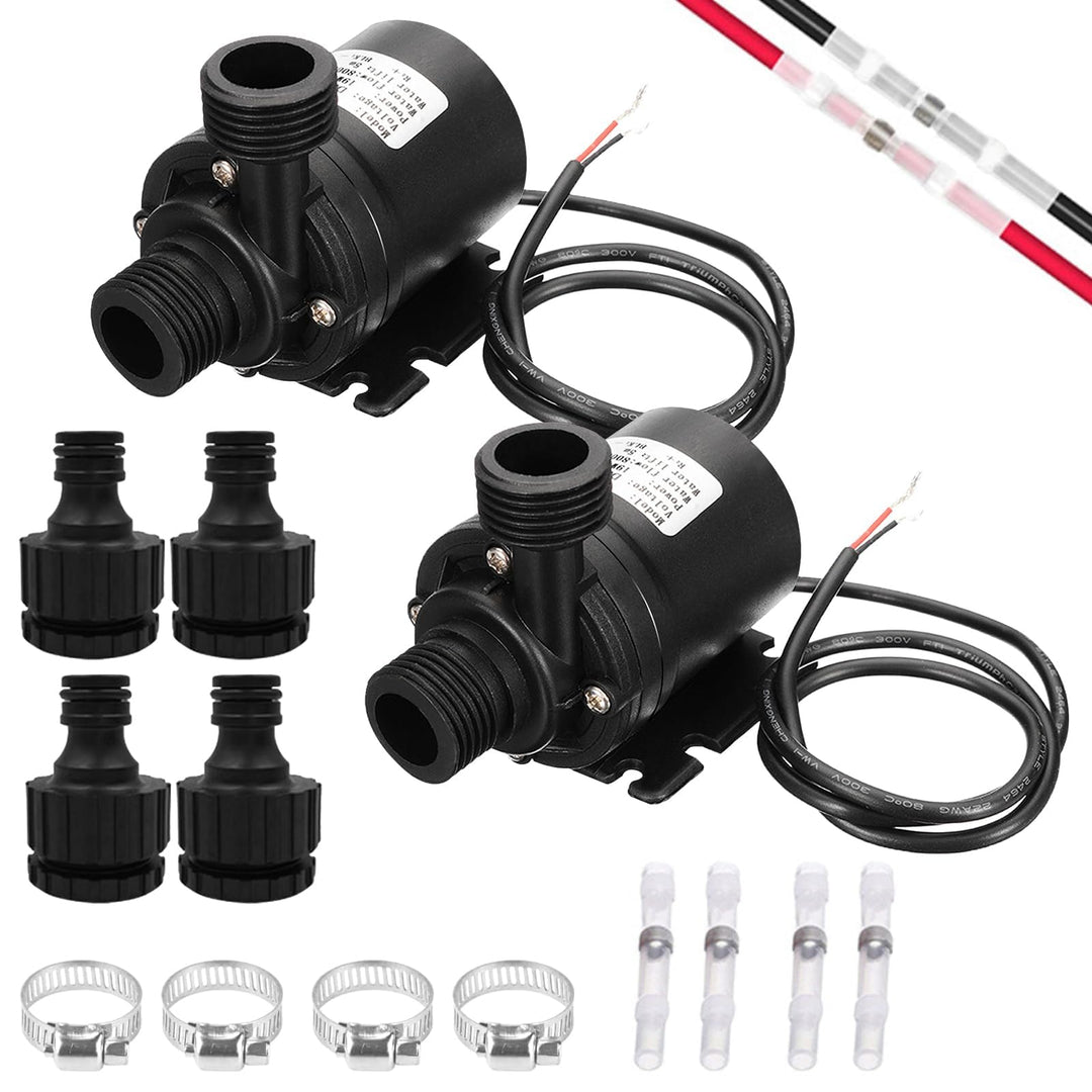 2 Pcs Dc 12v Bürstenlose Tauchwasserpumpe, Dc 12v Mini-Wasserpumpe, Brushless Tauchwasserpumpe, Bohr