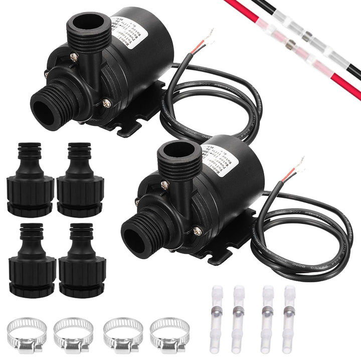 2 Pcs Dc 12v Bürstenlose Tauchwasserpumpe, Dc 12v Mini-Wasserpumpe, Brushless Tauchwasserpumpe, Bohr