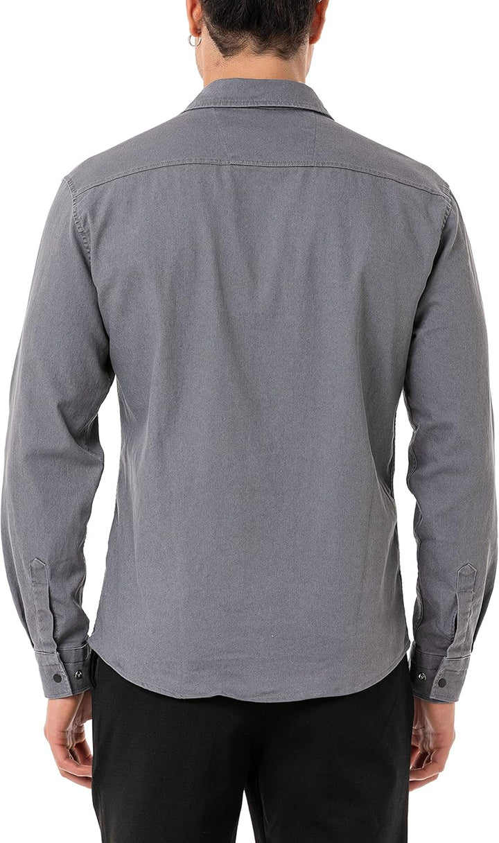 Redbridge Premium Denim Hemd Jeanshemd Baumwolle Casual S Grau, S Grau