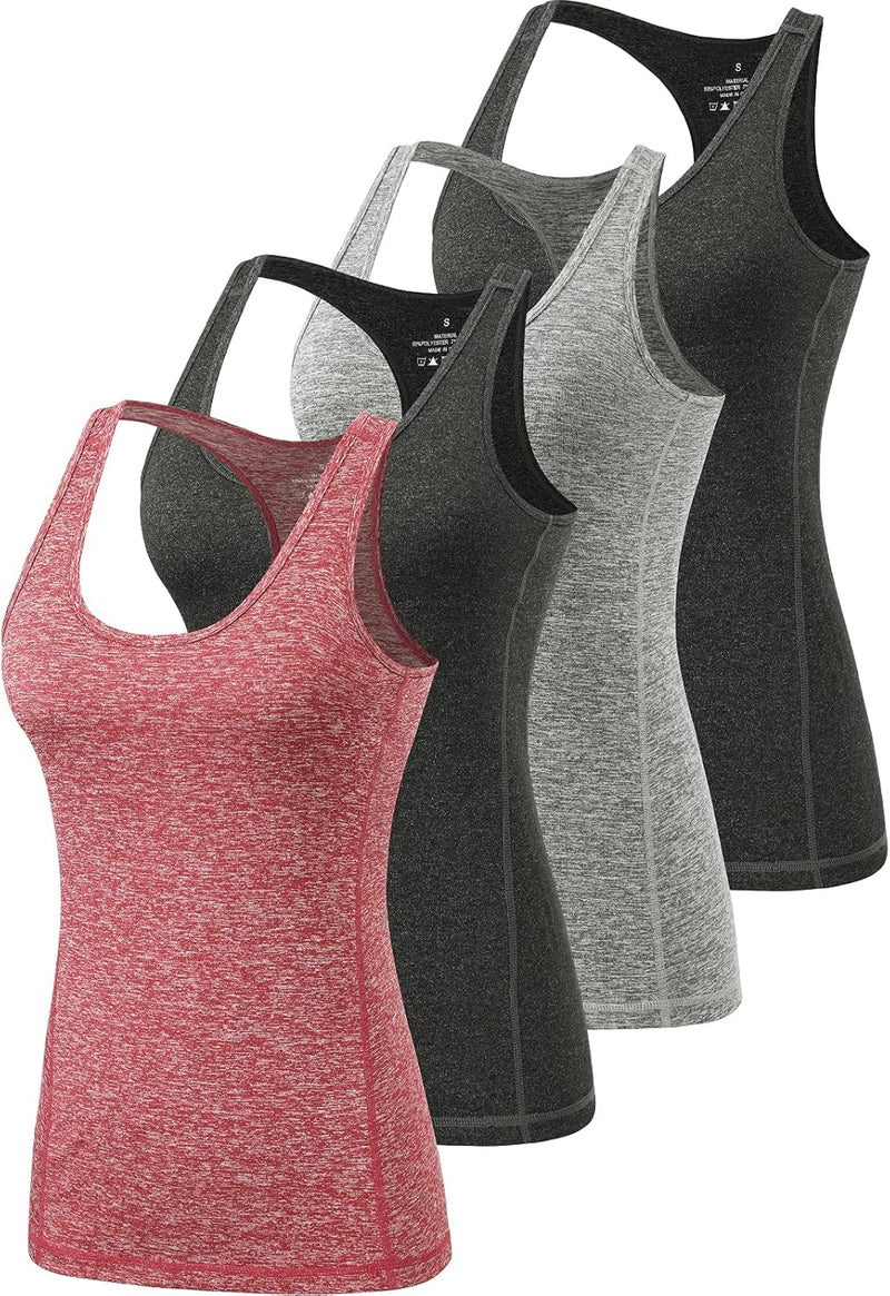 vislivin Sport-Tanktops für Damen Racerback Yoga Athletic Tanks Frauen Lauftraining Gym Unterhemd -