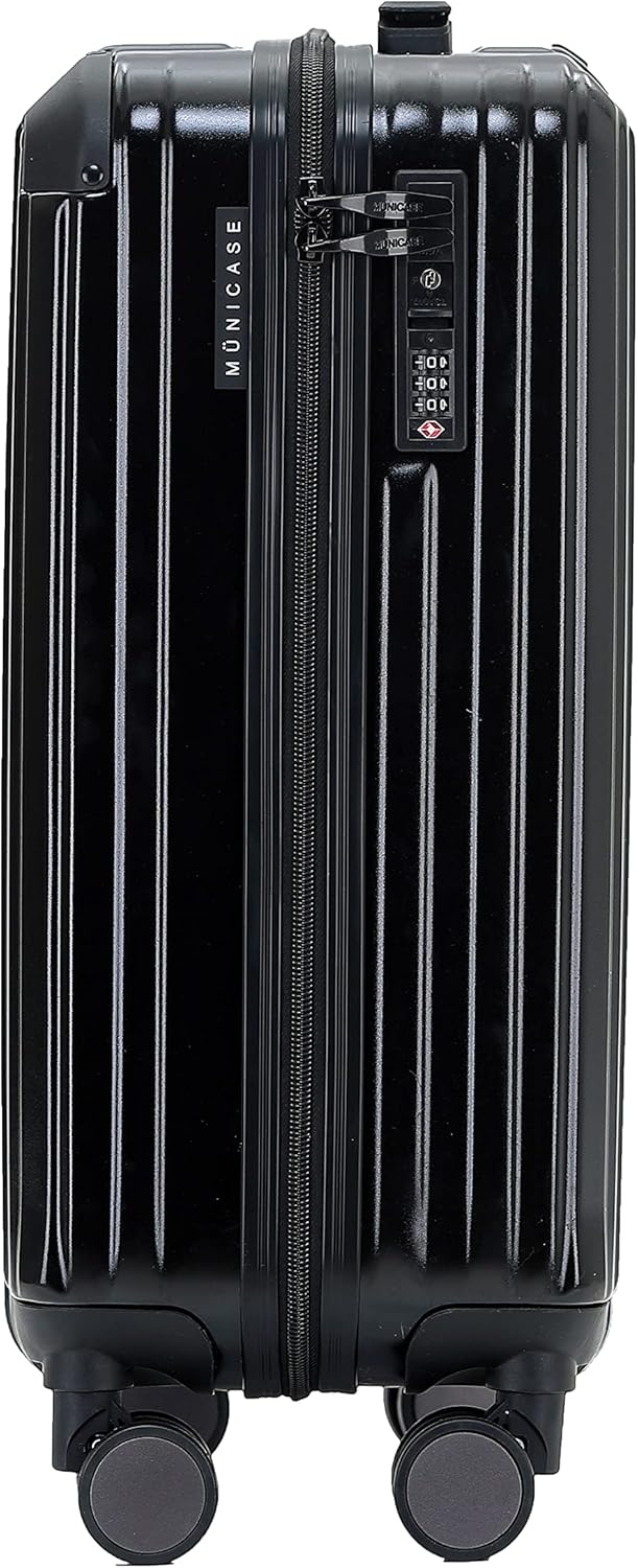 M816 TSA-Schloss Koffer Reisekoffer Trolley Hardschale Boardcase (Schwarz, Kleiner Koffer), Schwarz
