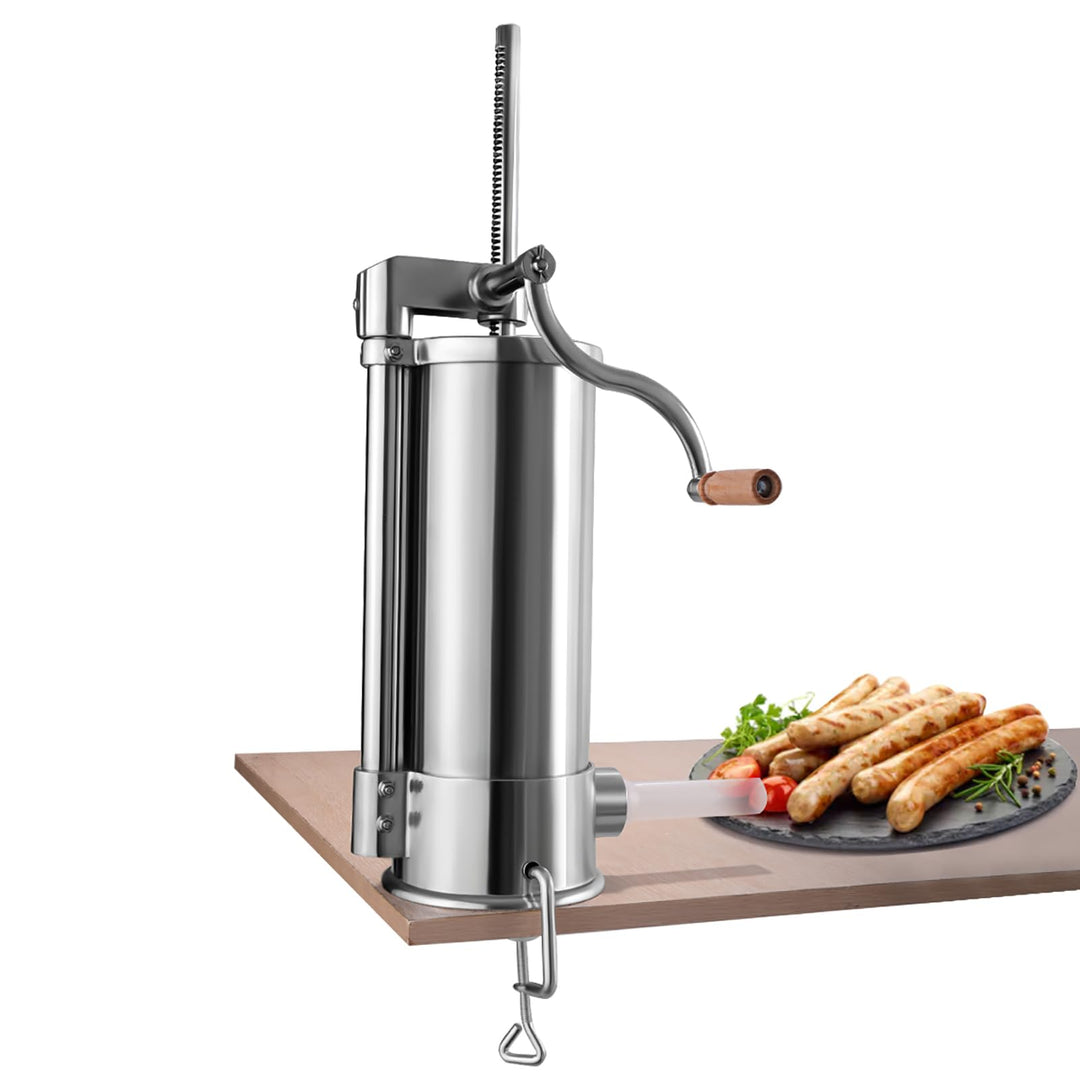COSTWAY 1,5L / 3L / 3,6L / 6L Wurstfüller manuell, Wurstmaschine aus Edelstahl, Wurstfüllmaschine si