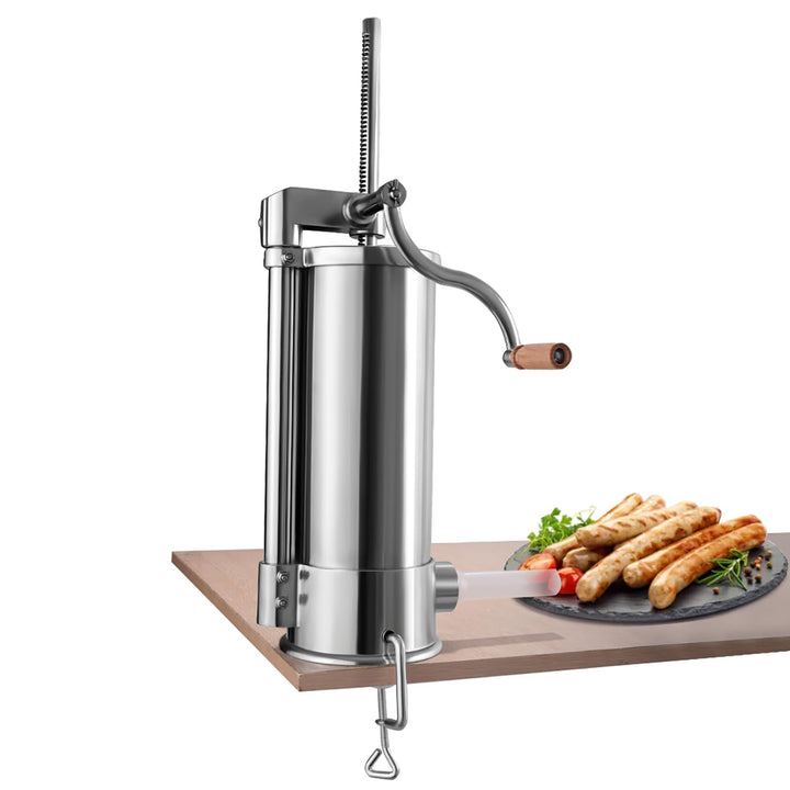 COSTWAY 1,5L / 3L / 3,6L / 6L Wurstfüller manuell, Wurstmaschine aus Edelstahl, Wurstfüllmaschine si