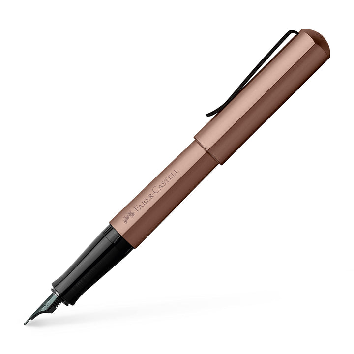 Faber-Castell 150583 - Füller Hexo, Federbreite B, bronze, 1 Stück Füller Hexo B Bronze, Füller Hexo