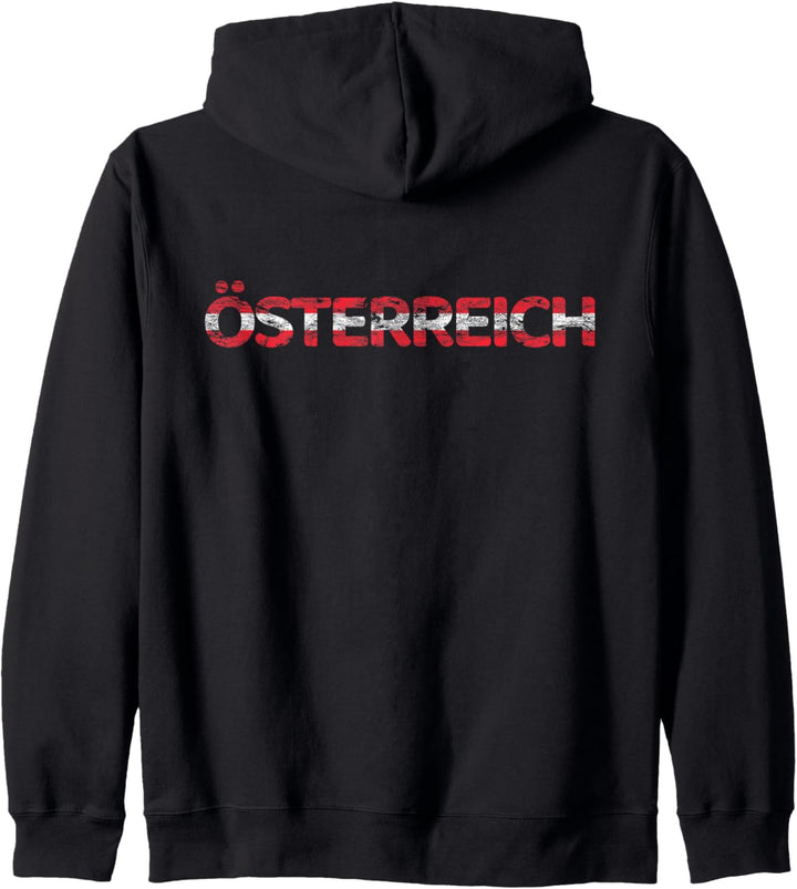 Österreich Flagge Austria Wien Urlaub Reise Österreicher Kapuzenjacke