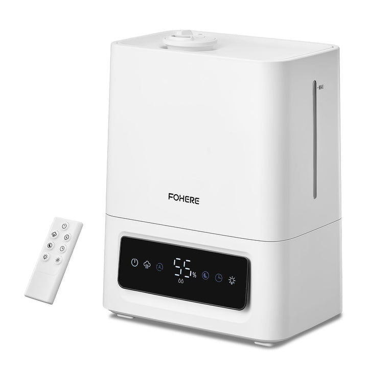 FOHERE 6L Luftbefeuchter für Grosse Räume, 60H Kaltnebel leiser Humidifier für Kinderzimmer, Schlafz
