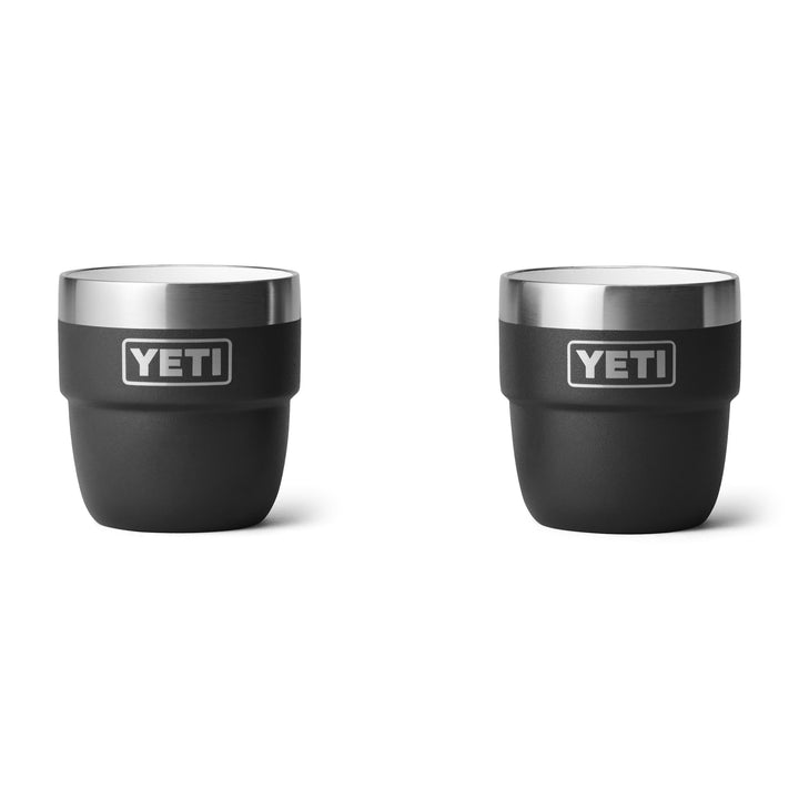 YETI Rambler Stapelbare Tasse Mit DuraSip Keramikbeschichtung, Black, 2 Pack 4 oz (118 ml), Black