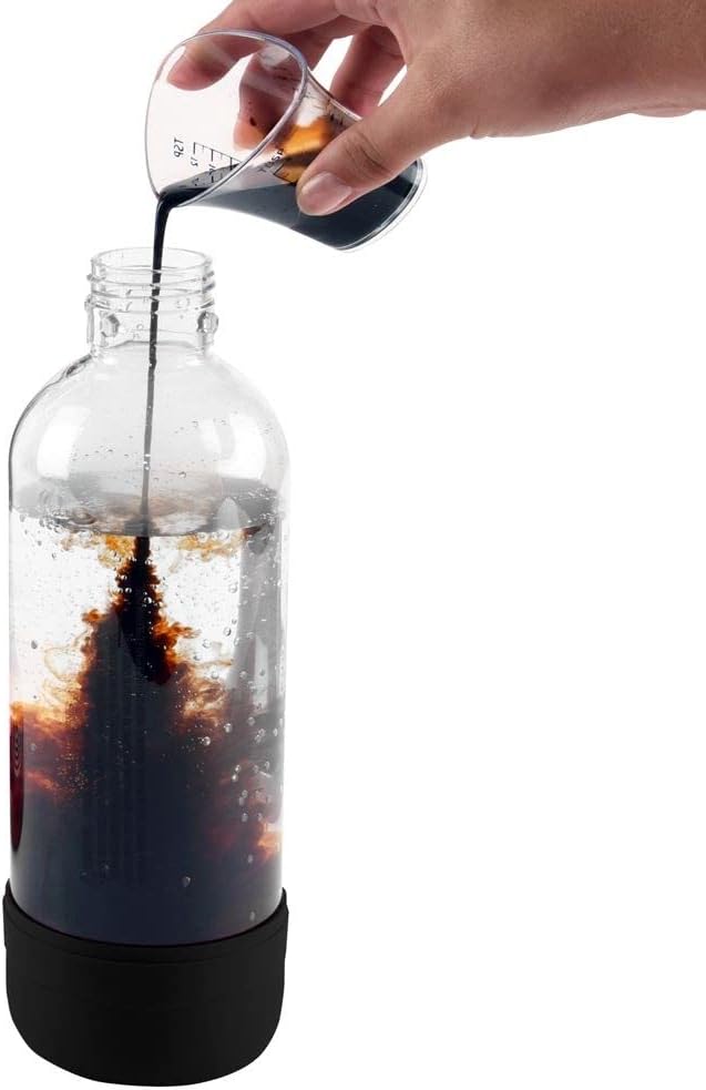 Wassersprudler Sprudler zum Aufsprudeln von Wasser Kohlensäure für Wasser Siphonflasche schwarz Aqua