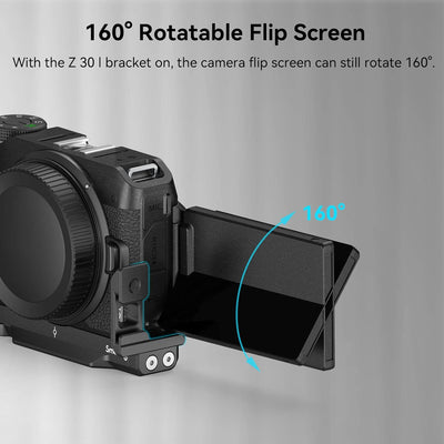 SMALLRIG Z30 L Bracket L Halterung für Nikon Z 30 mit Integrierter Schnellwechselplatte für Arca Sta