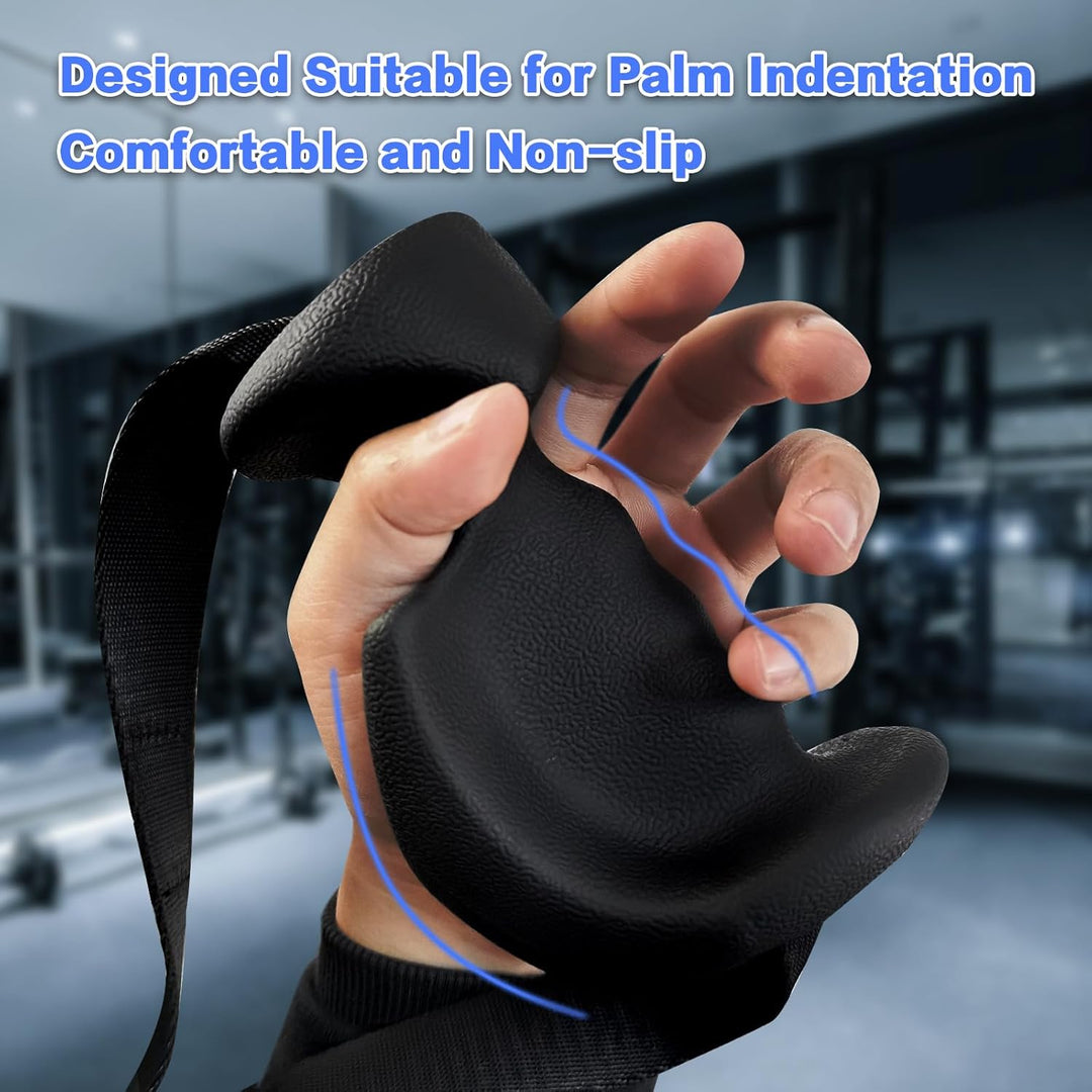 HXD-ERGO 2 Stück Einhandgriff für Widerstandsbänder, Fitnessband Griffe mit Metall D-Ring, Ergonomis