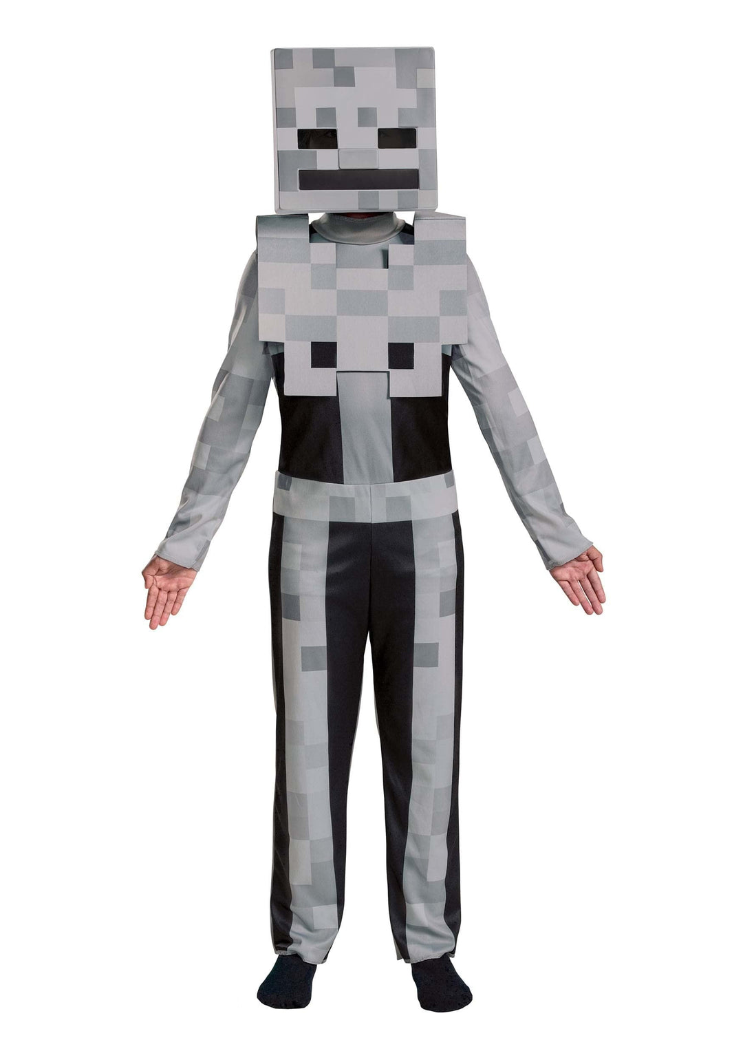 Minecraft Skeleton Costume for Kids, Video Game Inspired Character Outfit, Classic Child Size, XL