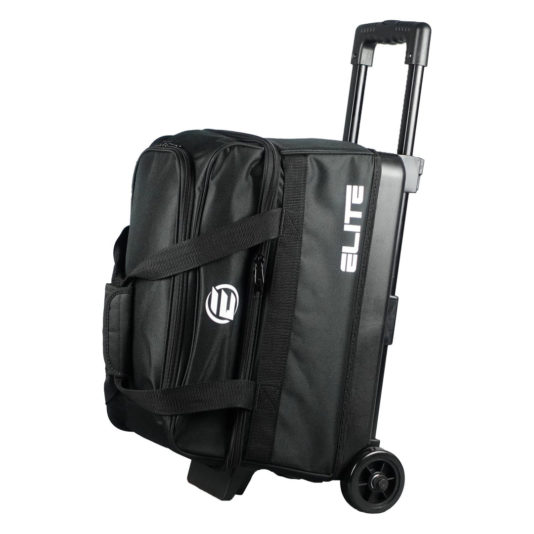 ELITE Bowlingtasche Basic Double (2) Ball Roller mit Rollen Schwarz, Schwarz