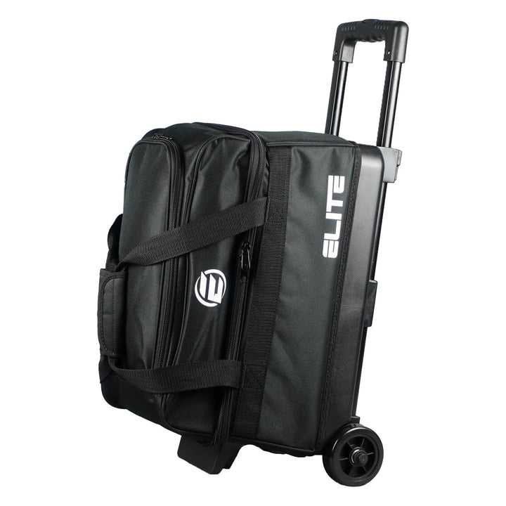ELITE Bowlingtasche Basic Double (2) Ball Roller mit Rollen Schwarz, Schwarz