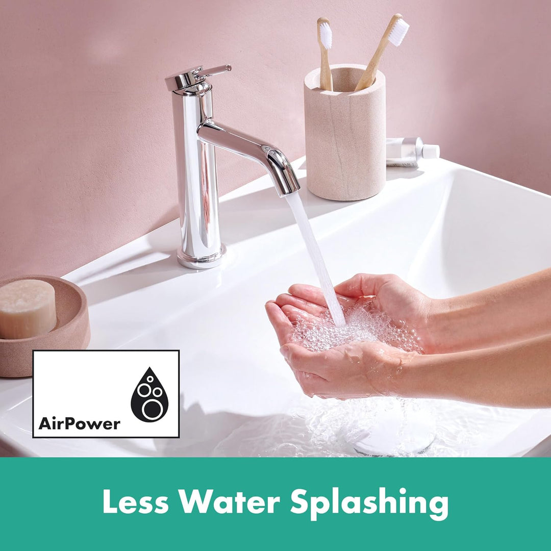 hansgrohe Tecturis S - Waschtischarmatur ohne Ablauf, Wasserhahn Bad mit Auslauf Höhe 110mm, Mischba