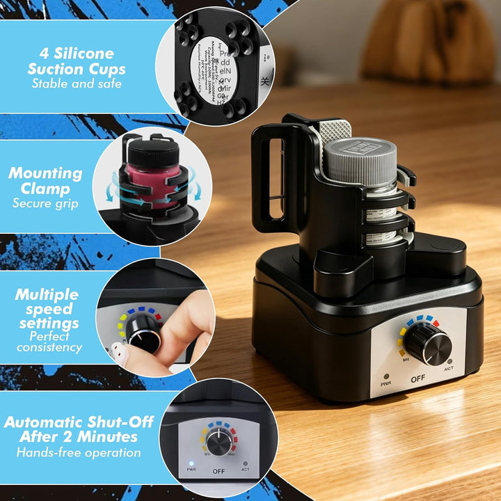 Mini Vortex Mixer Wirbelmischer 500–3200 U/Min, Drei Geschwindigkeit | Freihändig Farbmischer, geeig