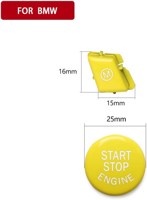 iSpchen Auto Motor Knopfabdeckung Start/Stopp Tastenabdeckung Motor Startknopf Abdeckung für 3er E c