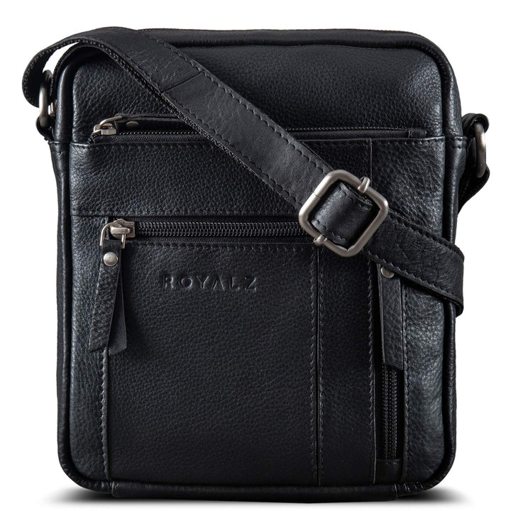 ROYALZ 'Dallas' Kleine Umhängetasche Herren Leder Vintage Look Echtleder Männer Ledertasche Mini Sch