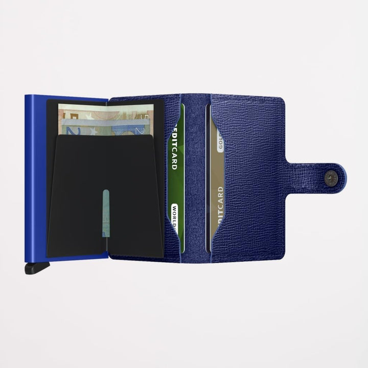 Secrid Miniwallet Crisple Cobalt, Unisex-Erwachsene Reisezubehör- Brieftasche, Cobalt, Talla Única -