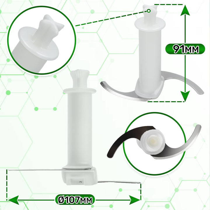 Messer Stabmixer mit Zerkleinerer für Behälter СА 500ml mit Originalcode 67050141 AS00004185 für Bra