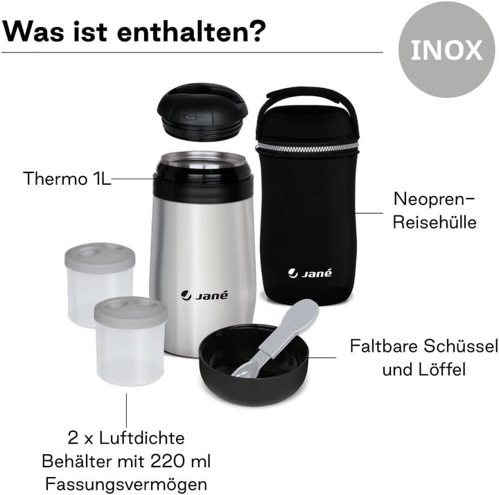 Jané Thermic Line Thermoskanne für Babybrei 1 L, 1 L