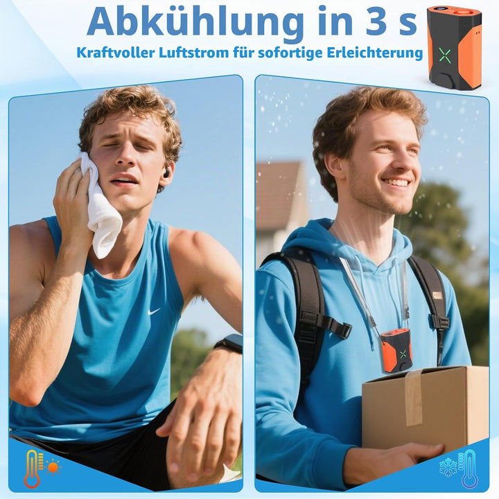 Uplayteck Taillen Clip Ventilator Mini, 100 Geschwindigkeiten, 165g, leicht und tragbar, 36000 U/min