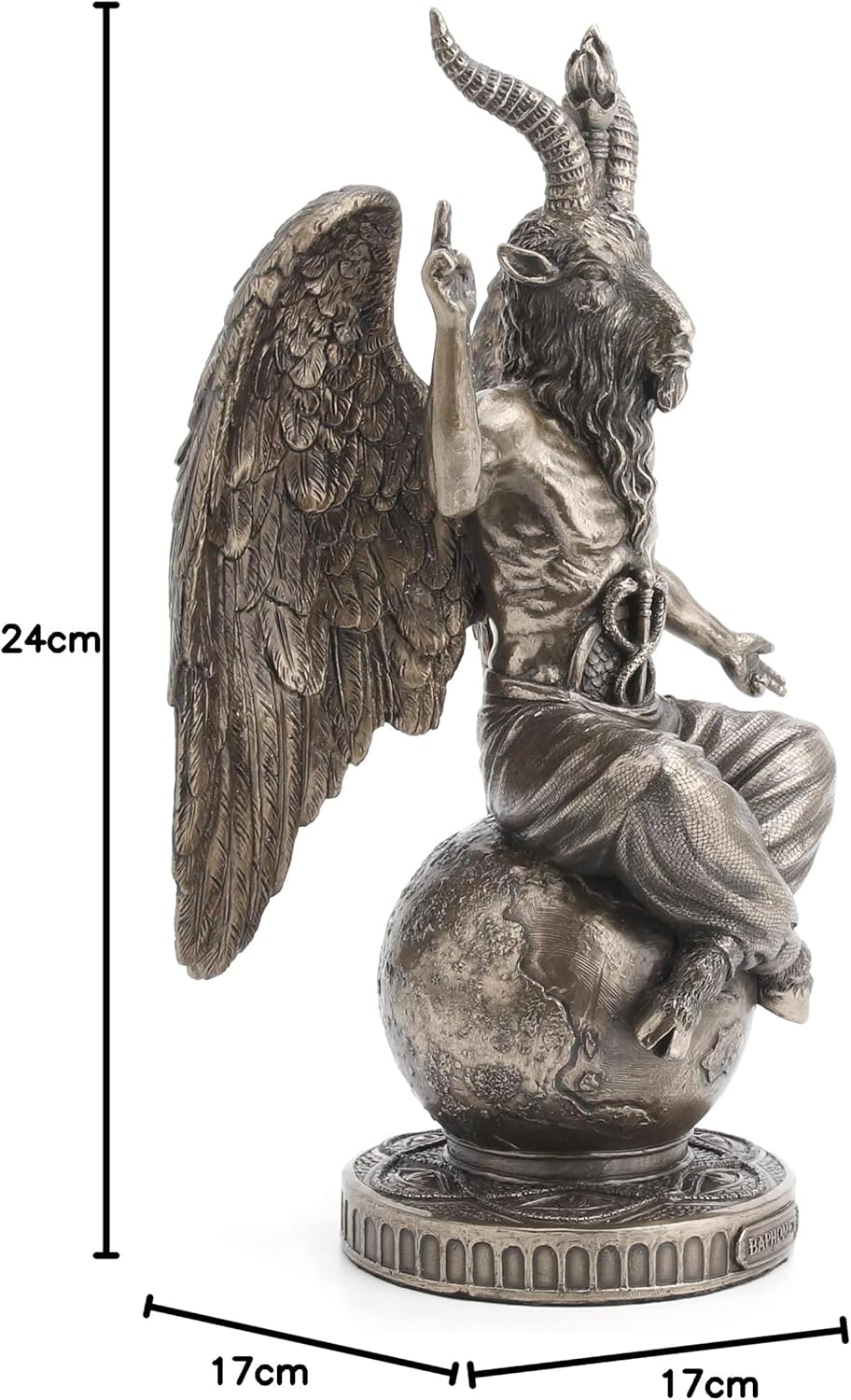 Veronese Design Baphomet Statue aus Kunstharz, 26 cm hoch, Bronze-Finish