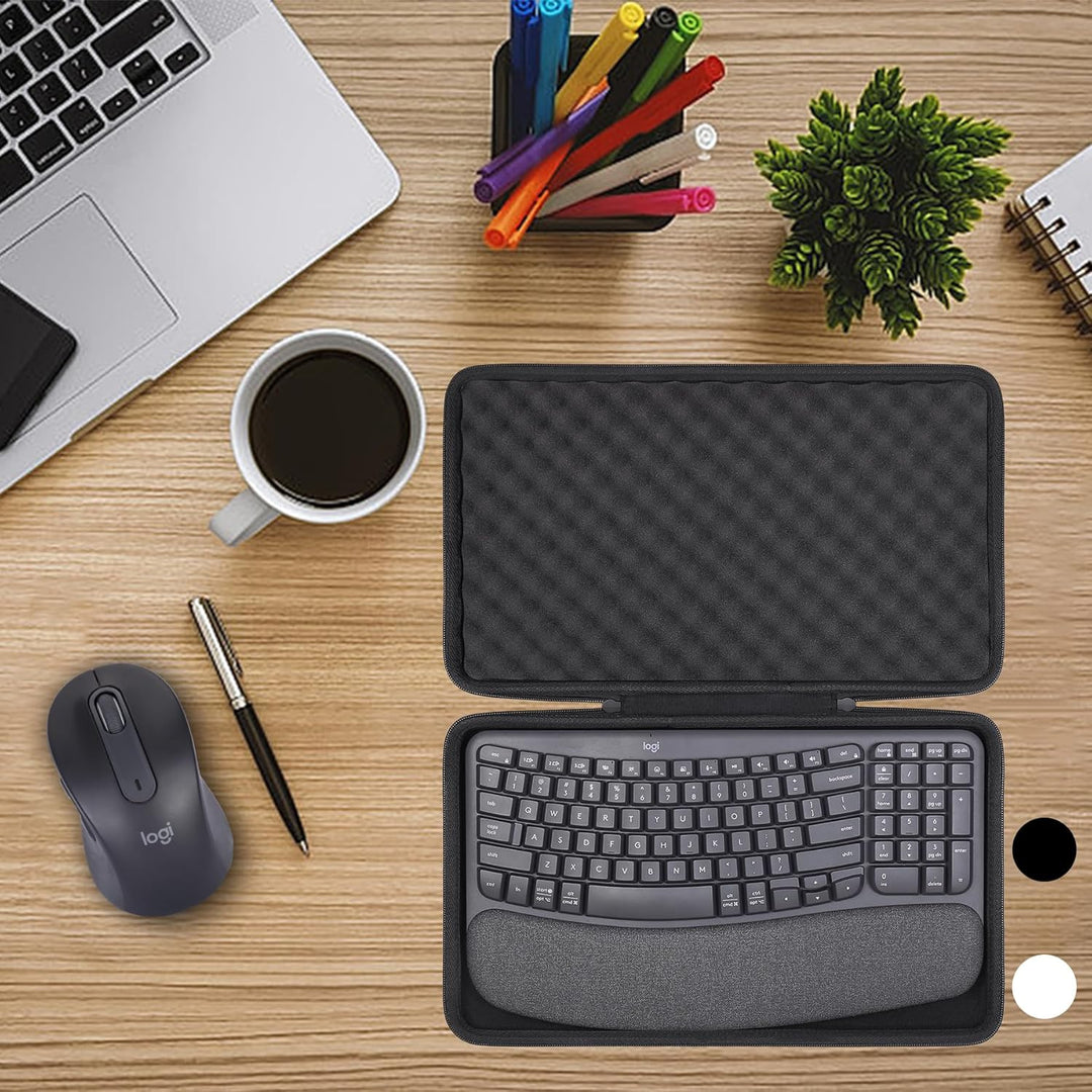 co2CREA Case Harte Reiseschutzhülle Etui Tasche für Logitech Wave Keys MK670 Combo,Tasche kompatibel