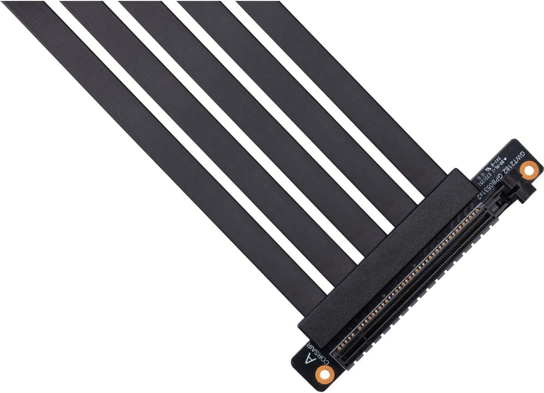 Corsair Premium PCIe 3.0 x16-Verlängerungskabel, 300 mm (EMI-abgeschirmt, vollflexibel, 90-Grad-weib