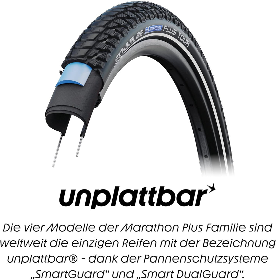 Schwalbe Fahrradreifen Marathon Plus Tour MARATHON PLUS TOUR Perf,SmartGua,TwinSkin 47-622 - TwinSki
