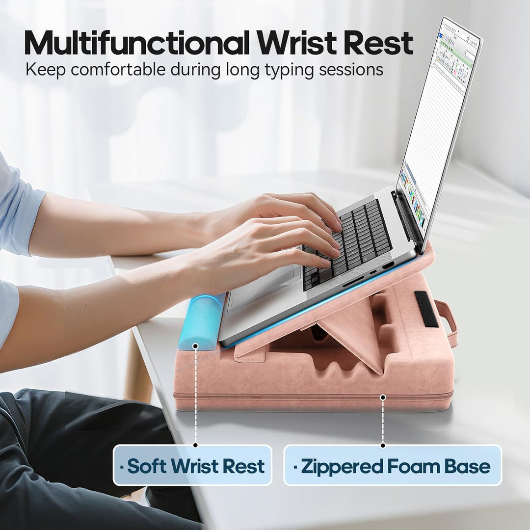 Laptop Kissen für Knietablett, Tablett Kissen Ständer, Laptoptisch Schoss fürs Bett/Sofa, Verstellba