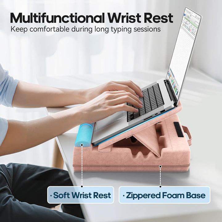 Laptop Kissen für Knietablett, Tablett Kissen Ständer, Laptoptisch Schoss fürs Bett/Sofa, Verstellba