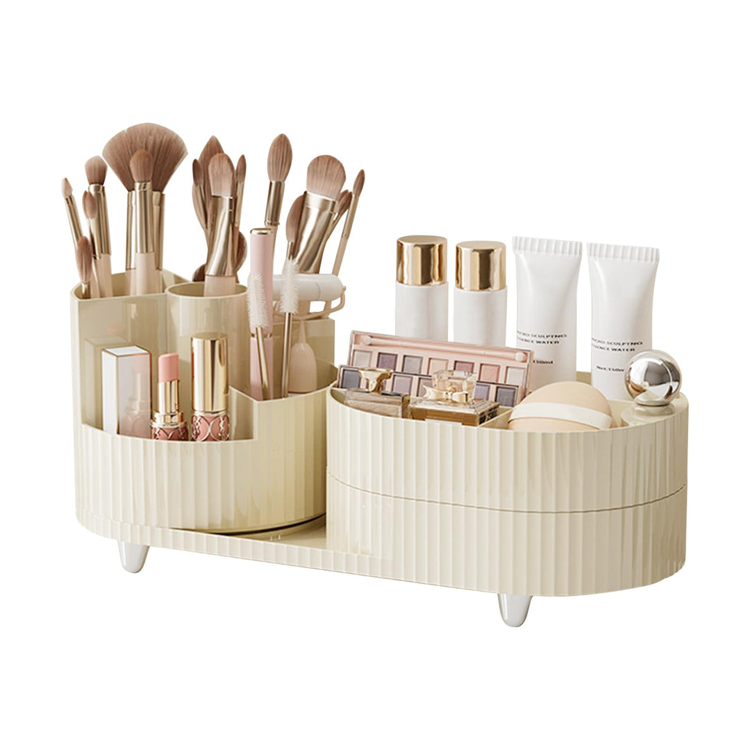 DASITON Make up Kosmetik Organizer,360° Drehbarer Make Up Pinsel Organizer,Grosser Kapazität Kosmeti