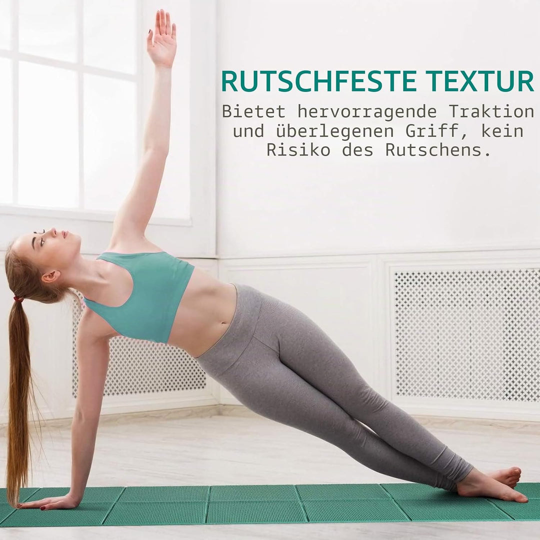 Avoalre Yogamatte faltbar, 173 x 61 cm, 5 mm – Handliche &amp; klappbare Yoga-Matte für Reise, Unterwegs