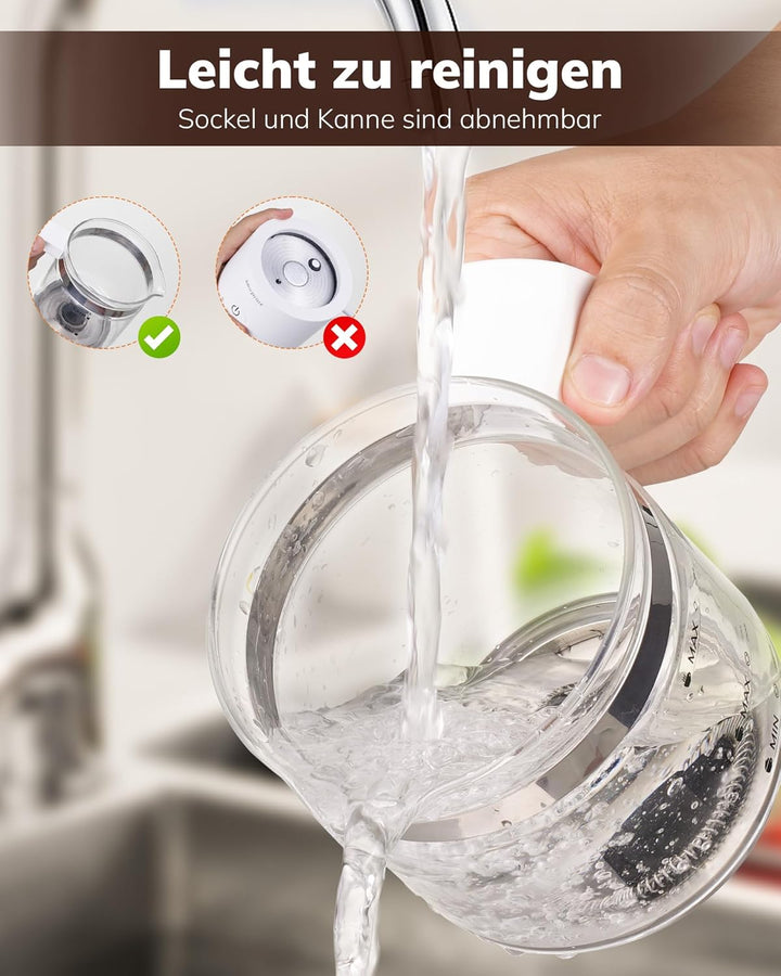 Morpilot Milchaufschäumer Elektrisch, 130-500ml 600W, 4 in 1 Milchschäumer für Heisser und Kalter, S