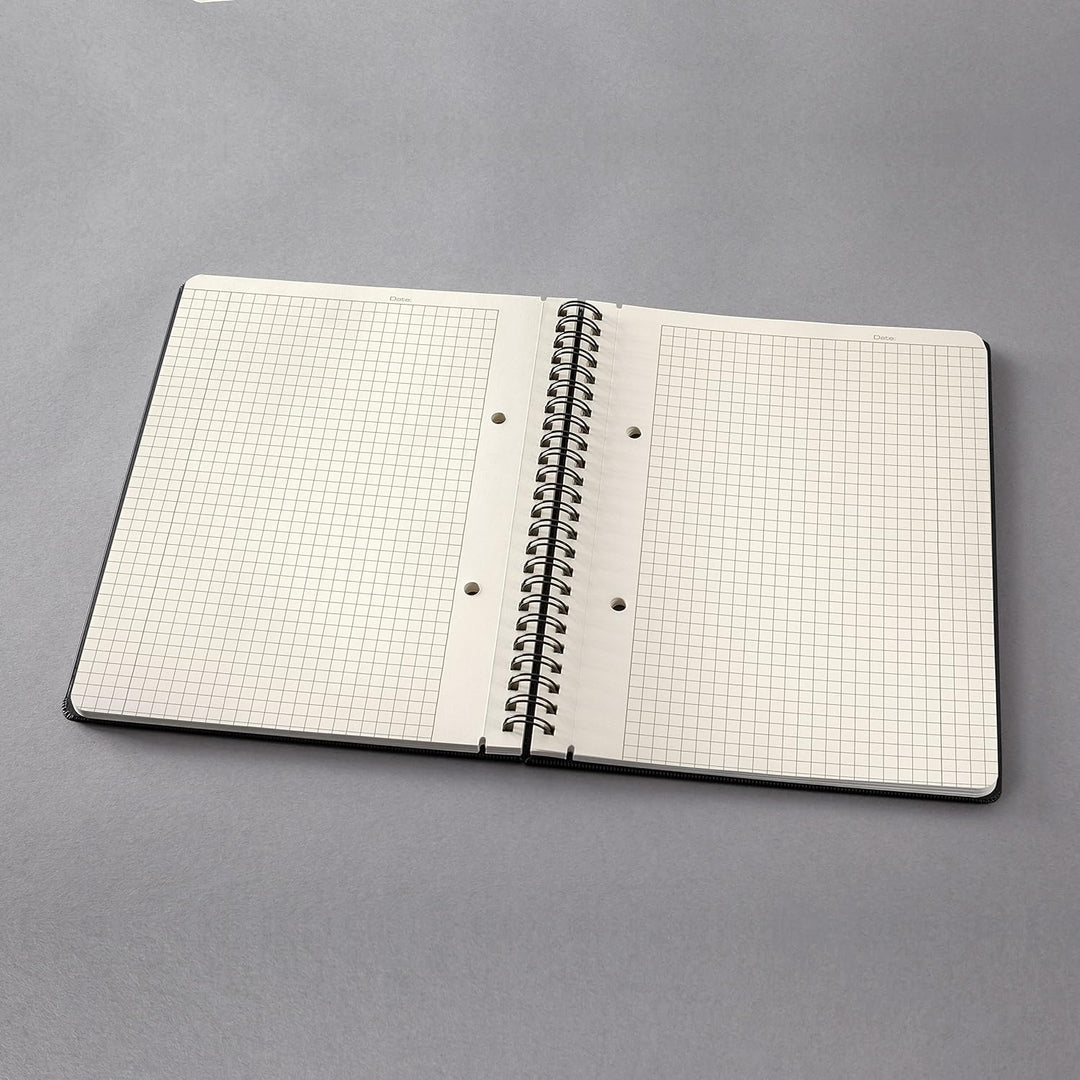 SIGEL CO822/3 Spiralblock A5, kariert, Hardcover, schwarz, 80 Blatt, 3er Pack, Conceptum A5 3 Stück