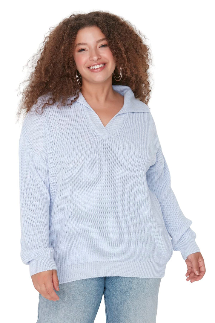 TRENDYOL Damen Pullover mit Rollkragen, Einfarbig, Regulär, Übergrösse Sweatshirt XL Lila, XL Lila