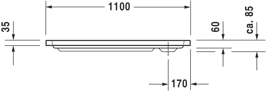 Duravit Duschwanne D-Code 110x75x85mm Rechteck, weiss, 720097000000000