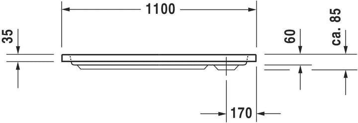 Duravit Duschwanne D-Code 110x75x85mm Rechteck, weiss, 720097000000000