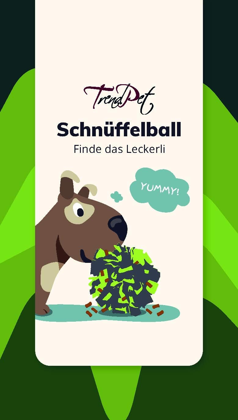 TrendPet Schnüffelball - 25cm Durchmesser, Aktivspielzeug für Hunde, Grün, Grün