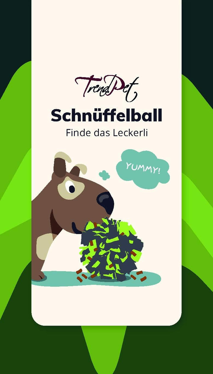 TrendPet Schnüffelball - 25cm Durchmesser, Aktivspielzeug für Hunde, Grün, Grün
