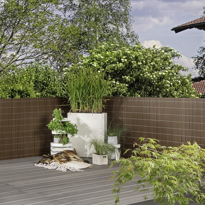 Windhager Sichtschutzmatte Presidio aus Kunststoff in Bambusoptik, Sichtschutz für Garten und Balkon